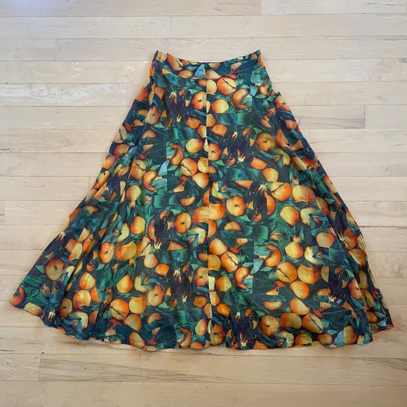 Anthropologie Maeve Summer Orchard Midi Skirt - Picture 4 of 5